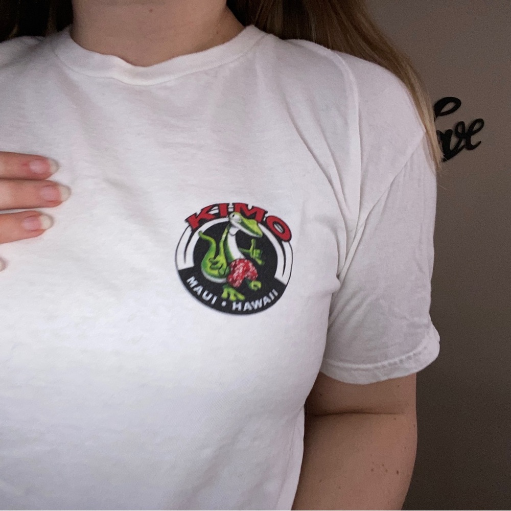 Hawaii tourist tee, white (Kimo)